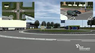 Dutch turbo roundabout according  Royal HaskoningDHV [upl. by Gillian]