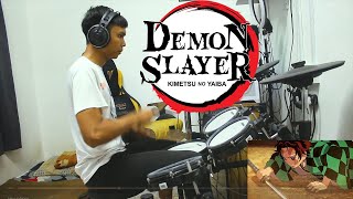 Kimetsu no Yaiba Season 1 Demon Slayer Opening LISA  Gurenge Drum Cover [upl. by Nehpets]