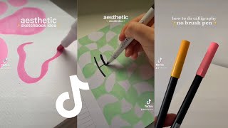 easy aesthetic doodle ideas ♡ Lia Hansen TikTok compilation ♡ easy art ideas for when you’re bored [upl. by Luapnhoj329]