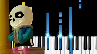 Sans Undertale  Piano Tutorial [upl. by Arbma]