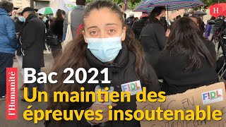 Bac 2021  les lycéens mobilisés contre les épreuves en présentiel [upl. by Happ12]