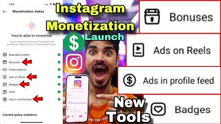 Instagram Monetization 🤑 Instagram Ads on Reels  Instagram Bonus  Instagram Ads in profile feed [upl. by Hobey265]