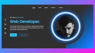 How to Create a Portfolio Website Using Only HTML amp CSS  Hindi Tutorial for Beginners [upl. by Alleacim]