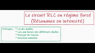 Electricité  Circuit RLC Résonance en intensité [upl. by Schwarz217]