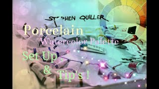 My NEW Stephen Quiller Porcelain Watercolor Palette Set Up amp Tips [upl. by Amari]