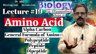 Amino acid General Formula of amino acid Peptide Bond Biomolecules Lec 19biology class 1st year [upl. by Pammi]