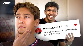 George Russell amp Alex Albon Take On The Compliment Challenge [upl. by Anerda]