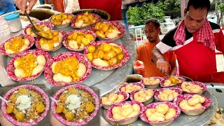 Most Popular Breakfast Of Bhubaneswar Price ₹ 40 Only । Dahi Vada With Aloo Dum Ghugni [upl. by Enelec]