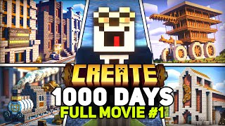 I Survived 1000 Days in Minecraft Create Mod FULL MOVIE 1 [upl. by Bromleigh]