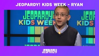 Jeopardy Kids Week  Ryan  JEOPARDY [upl. by Dawson]