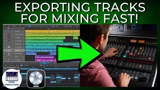 HOW TO EXPORT TRACKS FOR MIXING  LOGIC PRO X TUTORIAL [upl. by Koblas123]