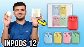 inPods 12 TWS Unboxing  Review  Coloured AirPods Clone  Pairing Battery Life Charging [upl. by Chere]