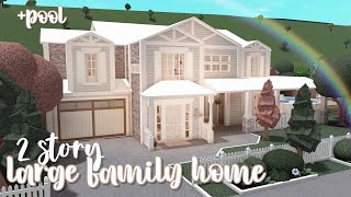 2 story large family home ♡  bloxburg speedbuild  luminto [upl. by Elahcar]