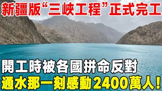 新疆版「三峽工程」正式完工！開工時被各國百般阻撓，通水那一刻感動2400萬人沙漠工程沙漠水庫超級工程 [upl. by Eceinert339]