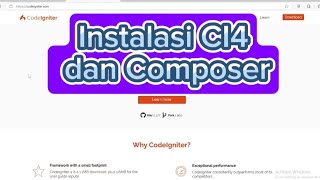 Part 1  Instalasi manual CI4 dan composer [upl. by Neo]