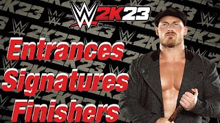 WWE 2K23 EntrancesSignaturesFinishers Ridge Holland [upl. by Gavra388]