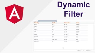 Dynamic filter  Search bar in Angular AG Grid table [upl. by Datnow]