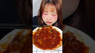 challengers noodles spicyfoodshow asmr mukbang shortvideo [upl. by Dorolice]