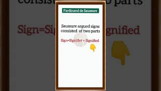 Signifier and Signified in few seconds Literary Theory and Criticism shorts [upl. by Prudhoe]