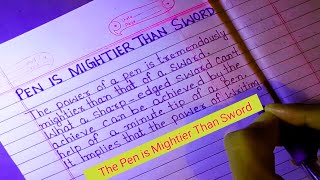 Pen is Mightier Than Sword Essay [upl. by Kaela]