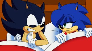 SONICA amp DARK SONIC SLEEP TOGETHER  Sonic Comic Dub [upl. by Rossner]