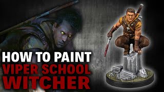 How to paint Viper School Witcher The Witcher Old World boardgame [upl. by Julian]