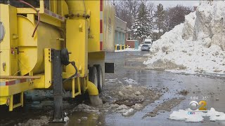 Snow Melting Machines Work Overtime In Evanston [upl. by Carolle]