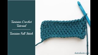 Tunisian Crochet Tutorial  How to make a Tunisian Full Stitch  Left handed [upl. by Norak]