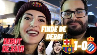 VOY al DERBI BARÇAESPANYOL 💥 REACCIÓN en el CAMP NOU con MANCUER y HELENA CONDIS 😳 INOLVIDABLE 🔵🔴 [upl. by Airdnal]