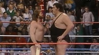 quotHacksawquot Jim Duggan vs Andre the Giant June 4 1988 [upl. by Oinoitna]