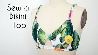 Learn to Sew a Bikini Top  Using a Free Bra Pattern [upl. by Fital]