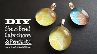 Glass and Paper Cabochon Pendants Tutorial [upl. by Drofkcor]