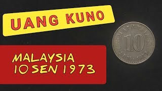 Malaysia 10 sen koin 1973 Uang Kuno [upl. by Medin]