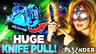 HUGE KNIFE PULL ON PLUNDERGG   PlunderGG Promo Code 2024  PlunderGG Case Opening [upl. by Latrina]