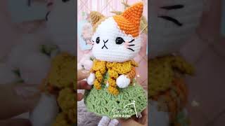 Autumn Cat Crochet Tutorial freetutorials crochet amigurumitutorial [upl. by Croner]