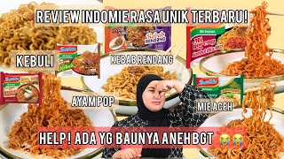 TASYI REVIEW INDOMIE RASA UNIK TERBARU DARI KEBULI SAMPAI KEBAB RENDANG ADA YG BAUNYA ANEH BANGET [upl. by Enyahc]