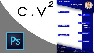 Photoshop  Faire un CV facile 2 [upl. by Ibib]
