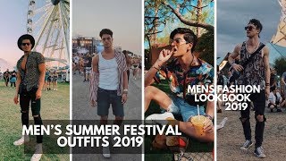 Men’s Festival Outfit Inspiration  How to Dress for FESTIVAL  Mens Fashion  Lookbook 2019 [upl. by Vasquez852]