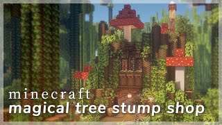 Minecraft Magical Tree Stump Shop 🍄⚗️  Speed Build with CIT Resource Packs [upl. by Anaya]