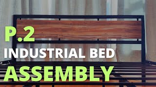 LIKIMIO King Bed Frame and Headboard Assembly  Maryeli Metal Platform Bed Assembly  Likimio Bed [upl. by Ursulette]