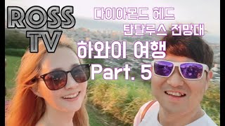 롸스TV Vlog 하와이 여행 도전기 Part5 🇺🇸 Waikiki Hawaii 탄탈루스 전망대다이아몬드 헤드라니아케아테디스 버거와이메아돌플랜테이션카일루아 [upl. by Legnaros]