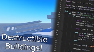 How to make DESTUCTIBLE buildings in ROBLOX roblox tutorial [upl. by Roberto]