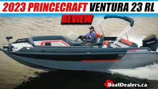 2023 Princecraft Ventura 23 RL deckboat boatreview [upl. by Adiuqal688]