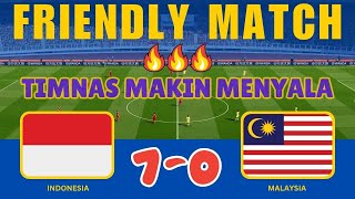 🔴 LIVE INDONESIA 70 MALAYSIA  FRIENDLY MATCH  TIMNAS MAKIN MENYALA LAWAN TAK BERDAYA [upl. by Colver]