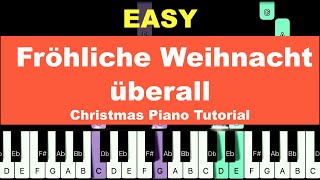 Christmas Piano Tutorial Fröhliche Weihnacht überall 피아노초급 [upl. by Rhiamon726]