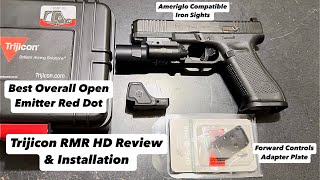 Best Inside Waist BandEDC Red Dot Open Emitter Pistol Optic Trijicon RMR HD Review amp Installation [upl. by Airdnekal]