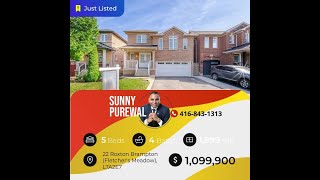 Check out my new listing Address 22 Roxton Brampton Fletchers Meadow Ontario L7A2E7 [upl. by Siulesoj16]