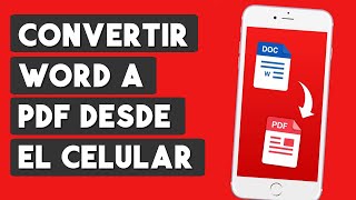 Como Convertir Documento Word a Pdf en Celular [upl. by Yuji]