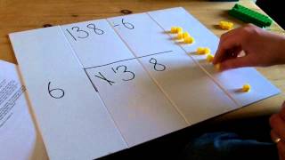 KS2  how to divide using Dienes cubes [upl. by Accebber]