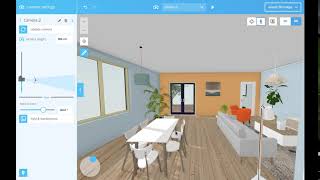 Floorplanner 4e Move furniture in 3D [upl. by Annaira]